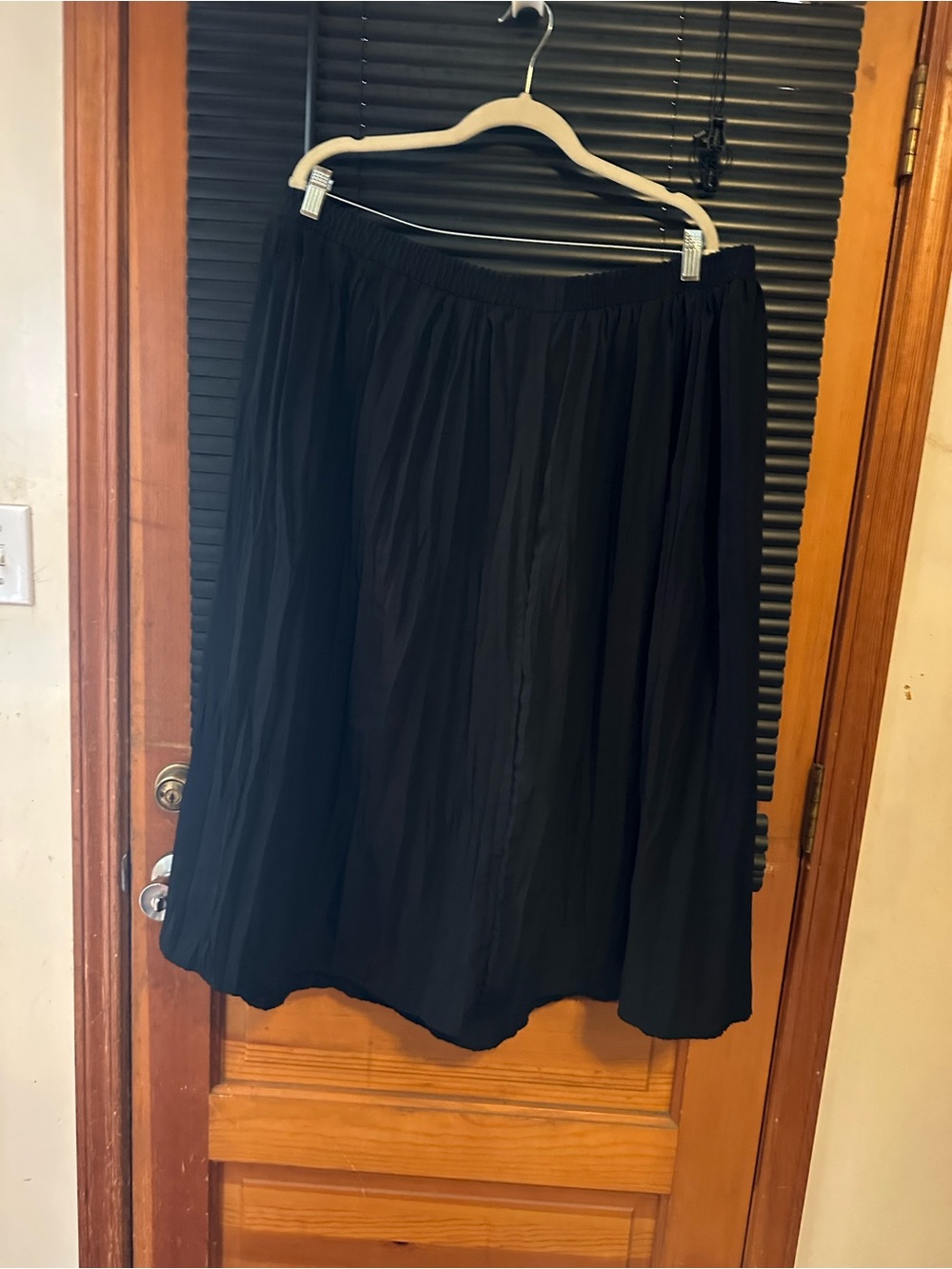 Black Pleated A-Line Women’s Skirt